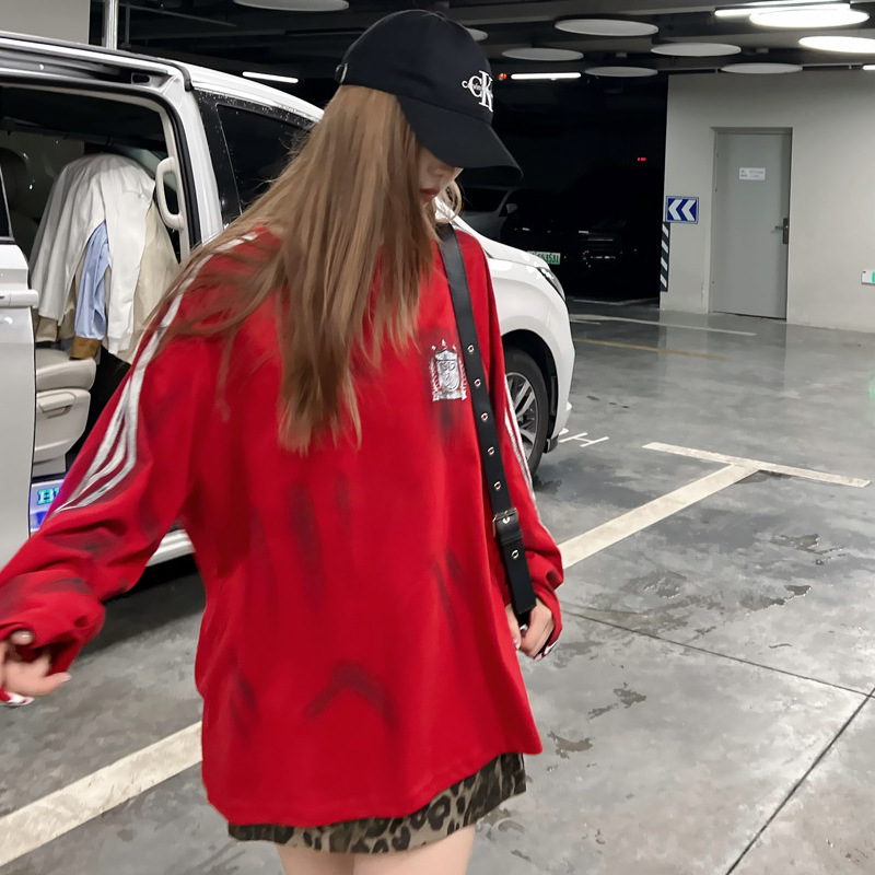 Retro Distressed Long-sleeved T-shirt For Men And Women