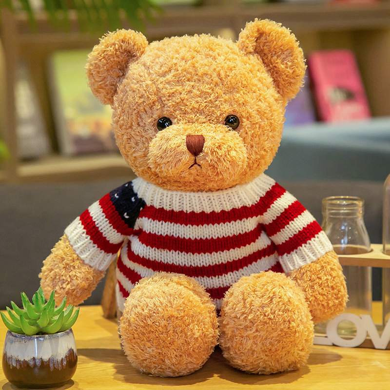 Light Brown Flag Teddy Bear