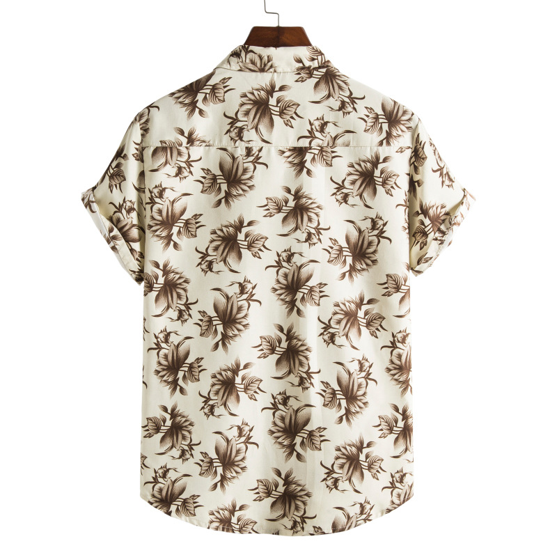 Title 27, Hawaiian Series Beach Style Short-sleeved Shirt...