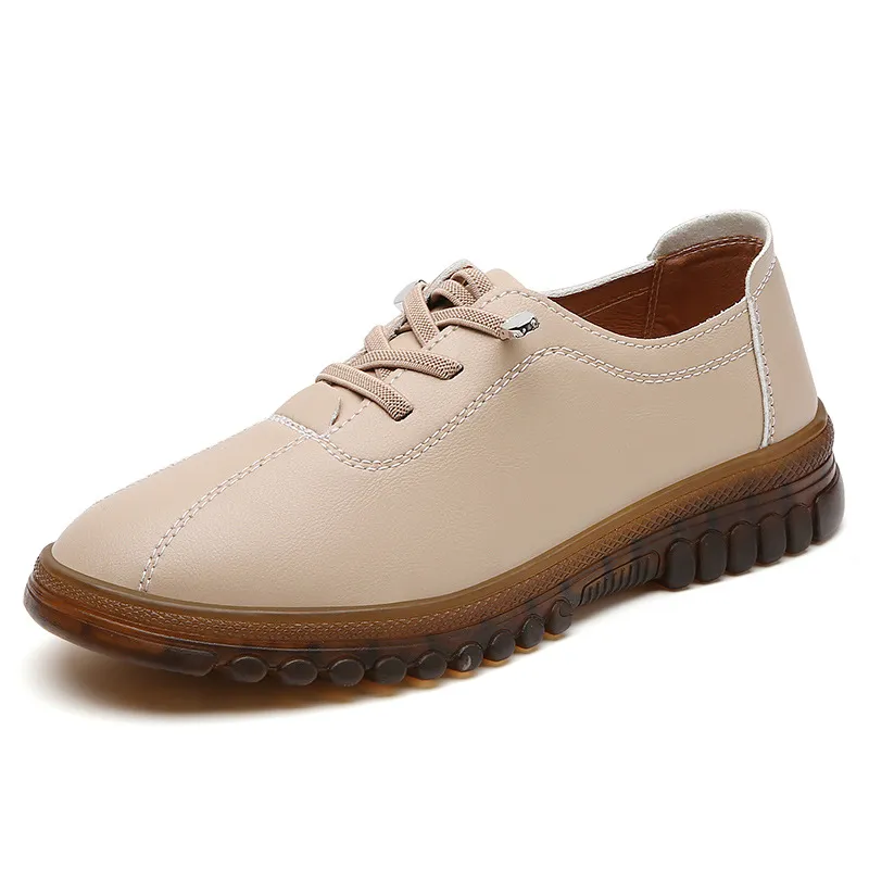 New Tendon Bottom All-match Shallow Mouth Soft Bottom Pumps - Khaki