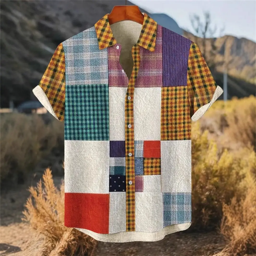 Retro Ethnic Tribal Short-Sleeve Shirt