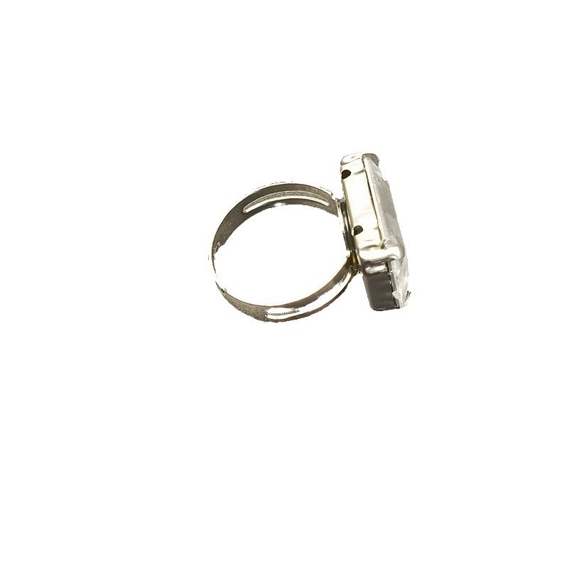 Fashion Cube Sugar Zircon Ring Adjustable Size Ring
