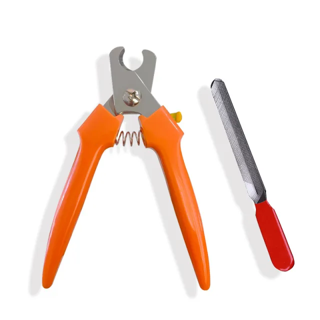 Pet Nail Clippers Dog Nail Scissors Cat Scissors Nail Clippers With File Nail Scissors Pet Cleaning Orange Send File Bag - Shop at LoveMi