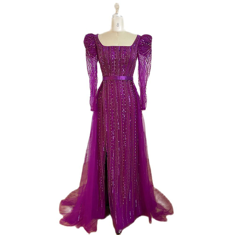 Rose Red Host Performance Evening Dress - Image 4