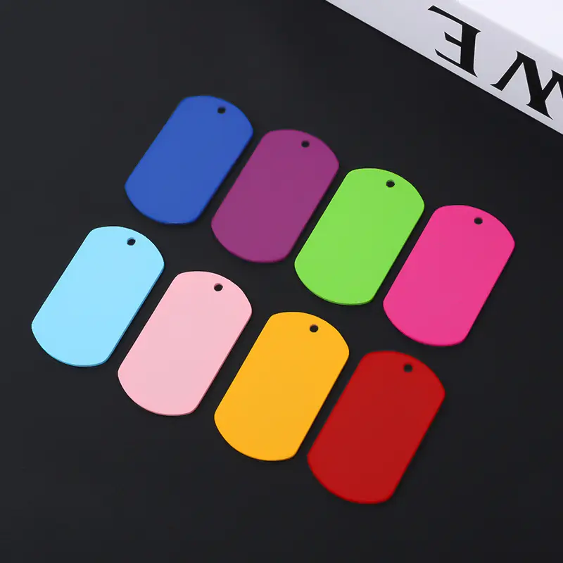 Stainless Steel Hang Tag Colored String Spray