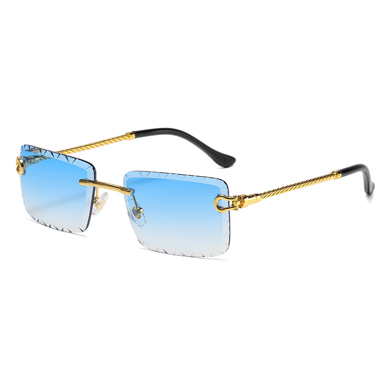 Gold Frame Gradient Blue