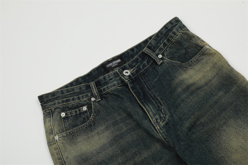 Washing Horn Denim Trousers For Men