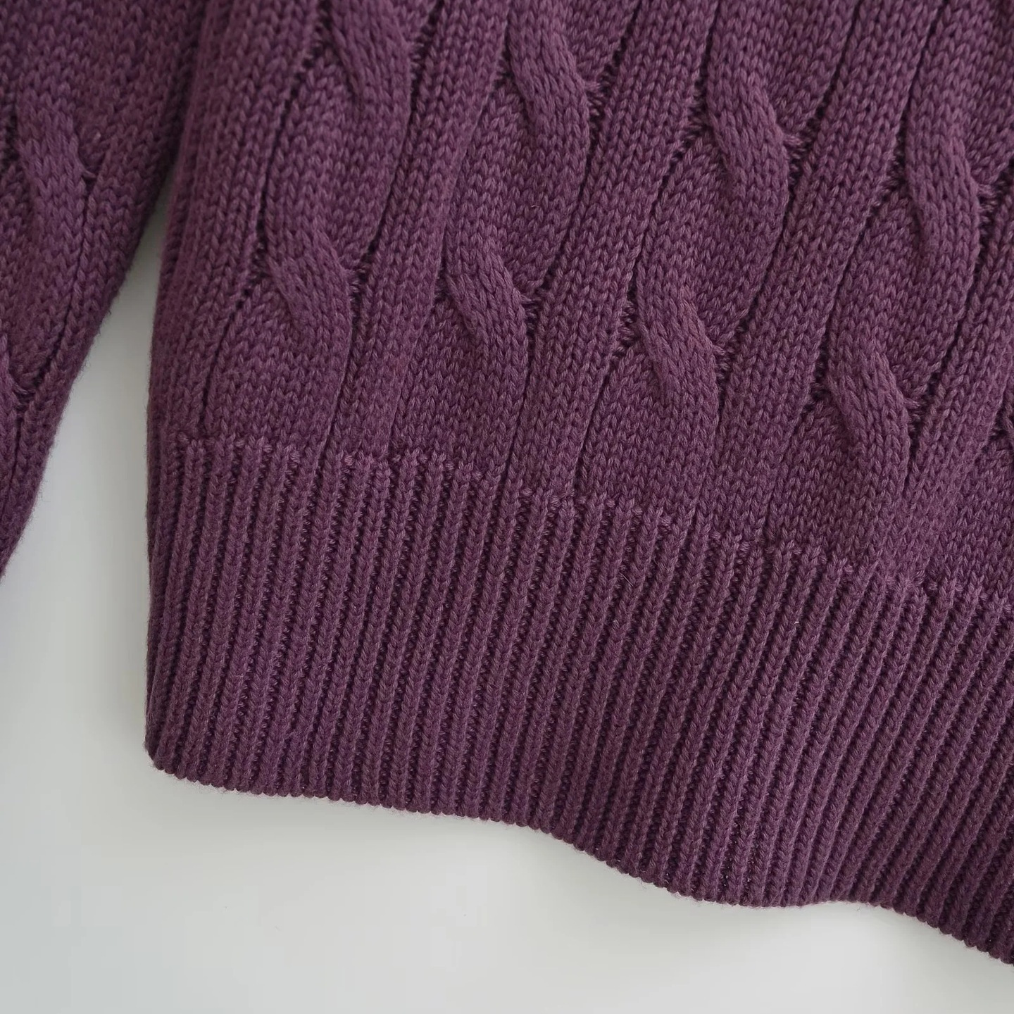 Korean-style Relaxed Versatile Purple Sweater For Petite Women