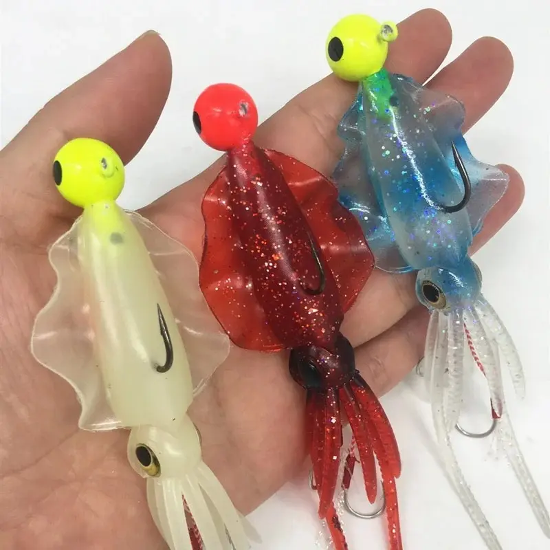 Jig Hook Hand Luminous Squid Bait Simulation