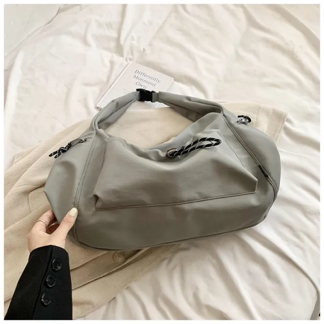 Solid Color Fashion Large Capacity Versatile Shoulder Crossbody Bag Khaki - Shop at LoveMi