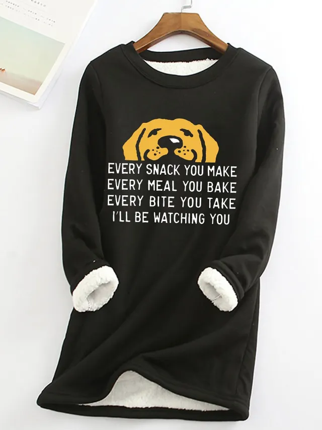 Autumn And Winter Women's Fleece lined Women's Round Neck Sweater Ltnswy300 - Shop at LoveMi