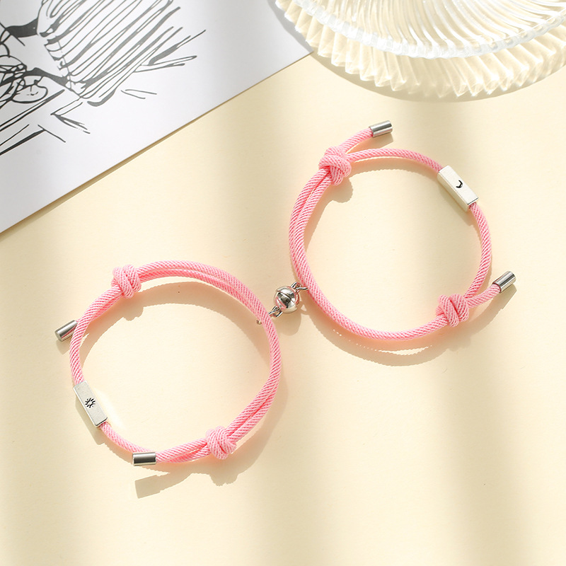 Title 7, Alloy Sun And Moon Couple Bracelets A Pair