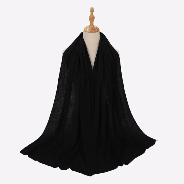 Silver Silk Crumpled Toe Scarf 1Blk - Shop at LoveMi