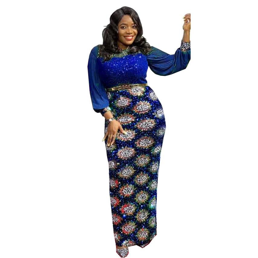 Sequin Long-Sleeve Long Dress, picture 11 of 11