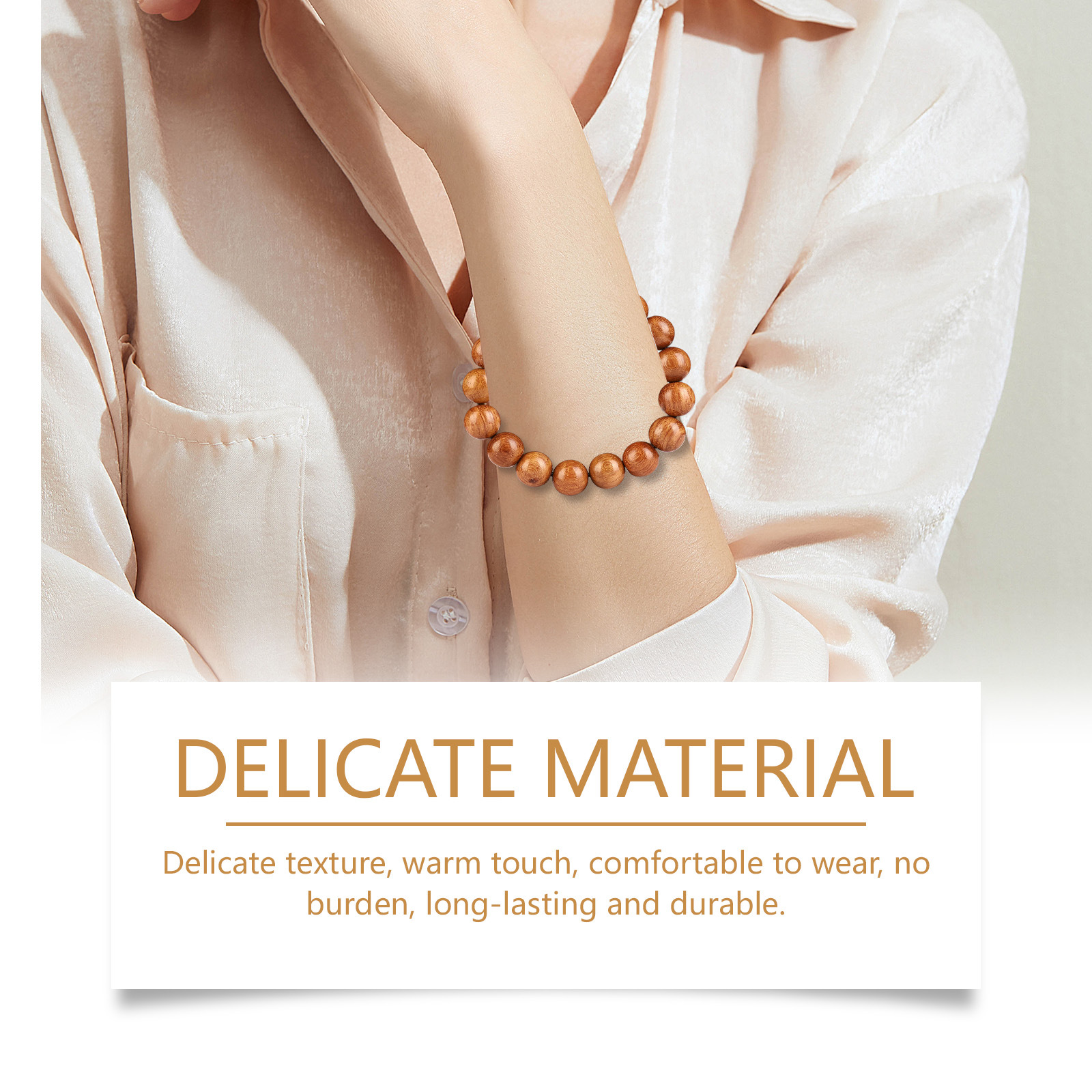 Rosewood Beads Bracelet Simple Fashion