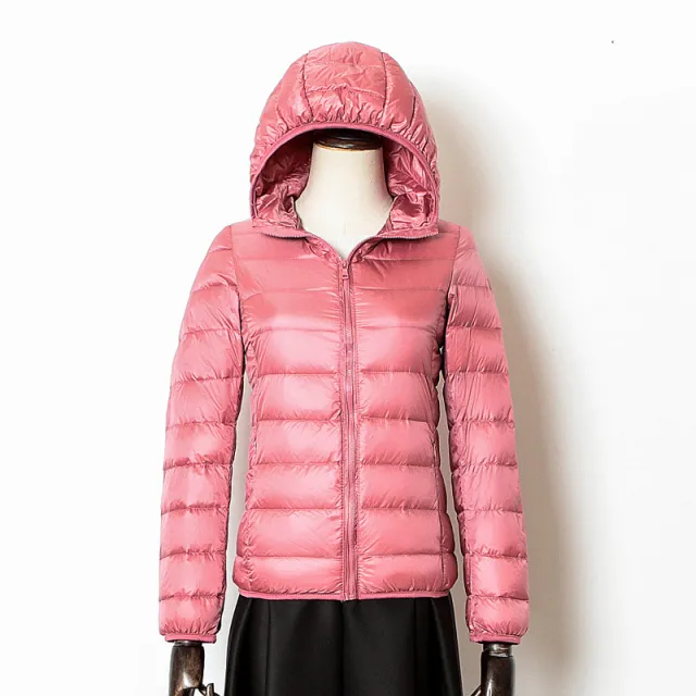 Simple And Short Korean Style Fashion Women's Down Jacket Leather Pink - Shop at LoveMi