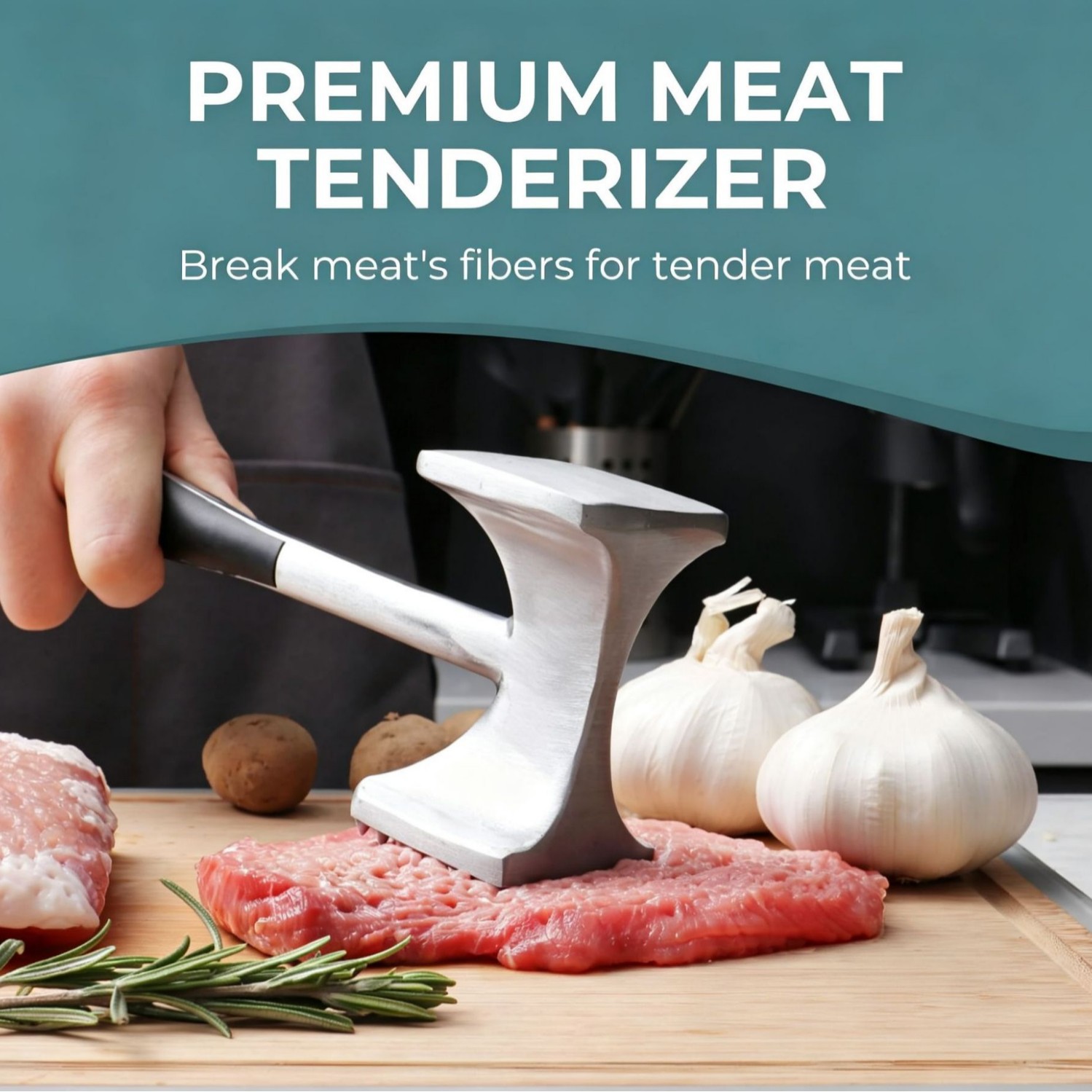 Kitchen Meat Tenderizer Minimalist Aluminum Alloy