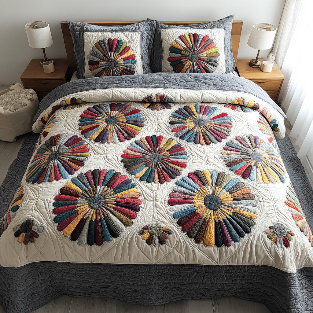 Kaleidoscope Pattern Bed Cover Three-Piece Set — foto 6