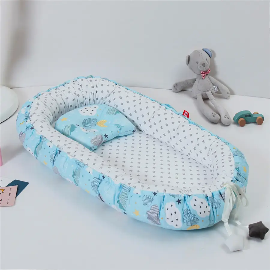 Change Pilch Baby Pillow Travel Crib Folding Removable Washable