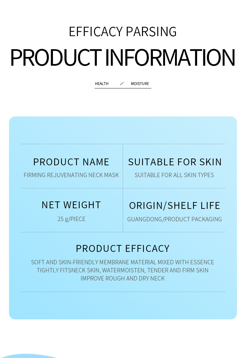 Title 7, Firming And Rejuvenation Neck Cream Fade Wrinkles