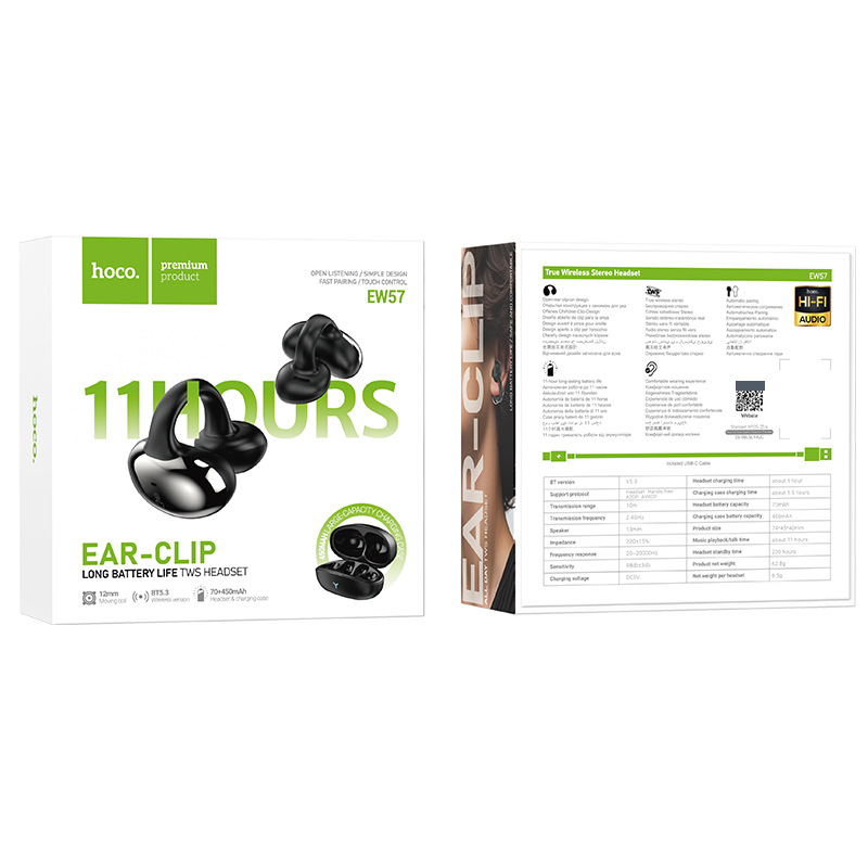 EW57 Clip Ear Real Wireless Bluetooth Headset Sports Running - Image 9