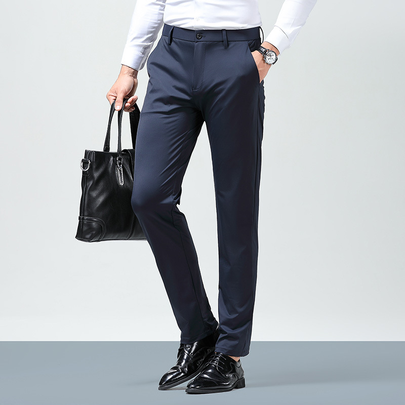 Mens Ice Silk High-Elasticity Pants