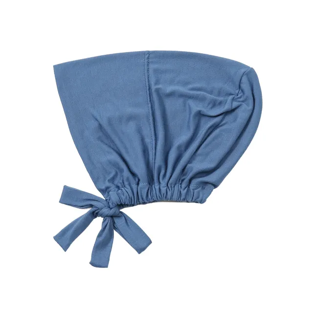 New Elastic Elastic Lace up Ethnic Headscarf Chemotherapy Base Hat 19 Denim Blue - Shop at LoveMi