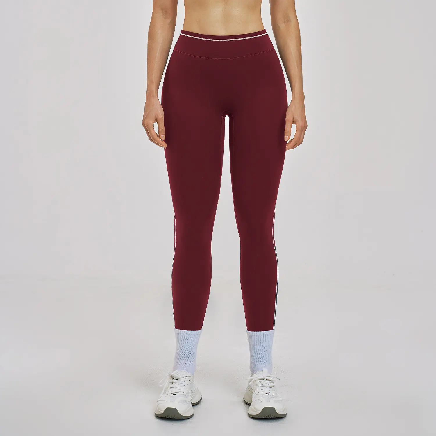 Contrast-color Yoga Pants Quick-drying High-waist Leggings