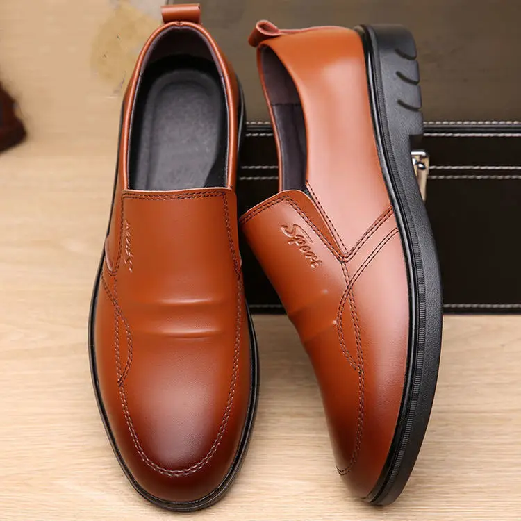 Mens Breathable Casual Business Leather Shoestrendy