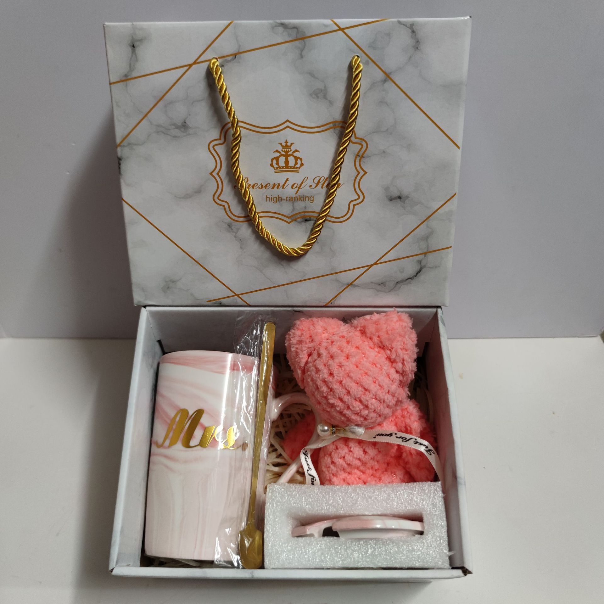 Towel Bear Pink Oz Cup Set