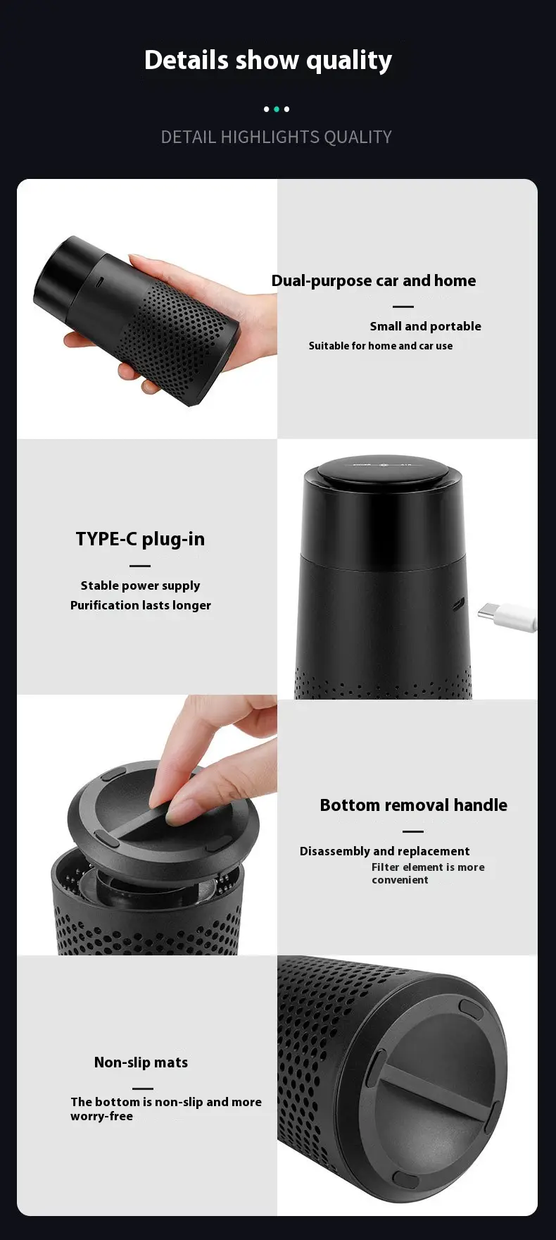 New Car Air Purifier Home Office Horse Running Light Except Flue Dust Purifier
