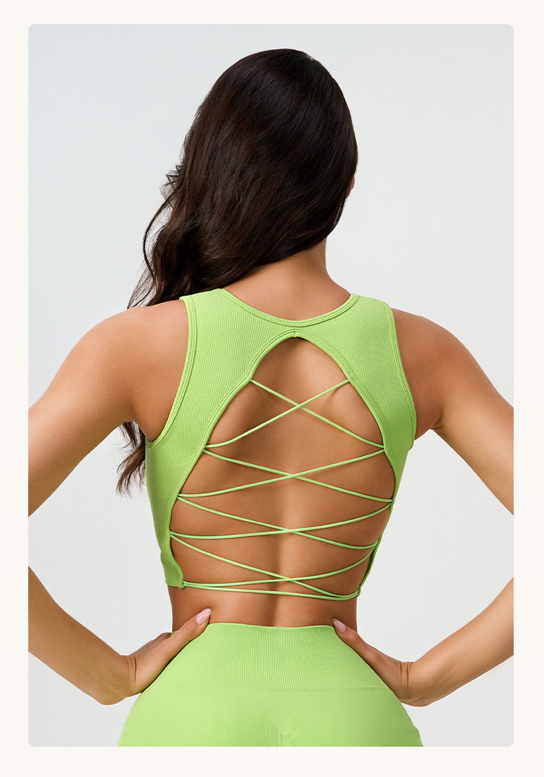 Title 6, Cross Beauty Back Yoga Vest Back Thin Cross Straps