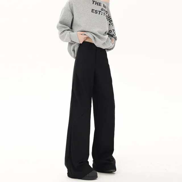 Women's Casual Horn Style In Black Casual Trousers Black - Shop at LoveMi