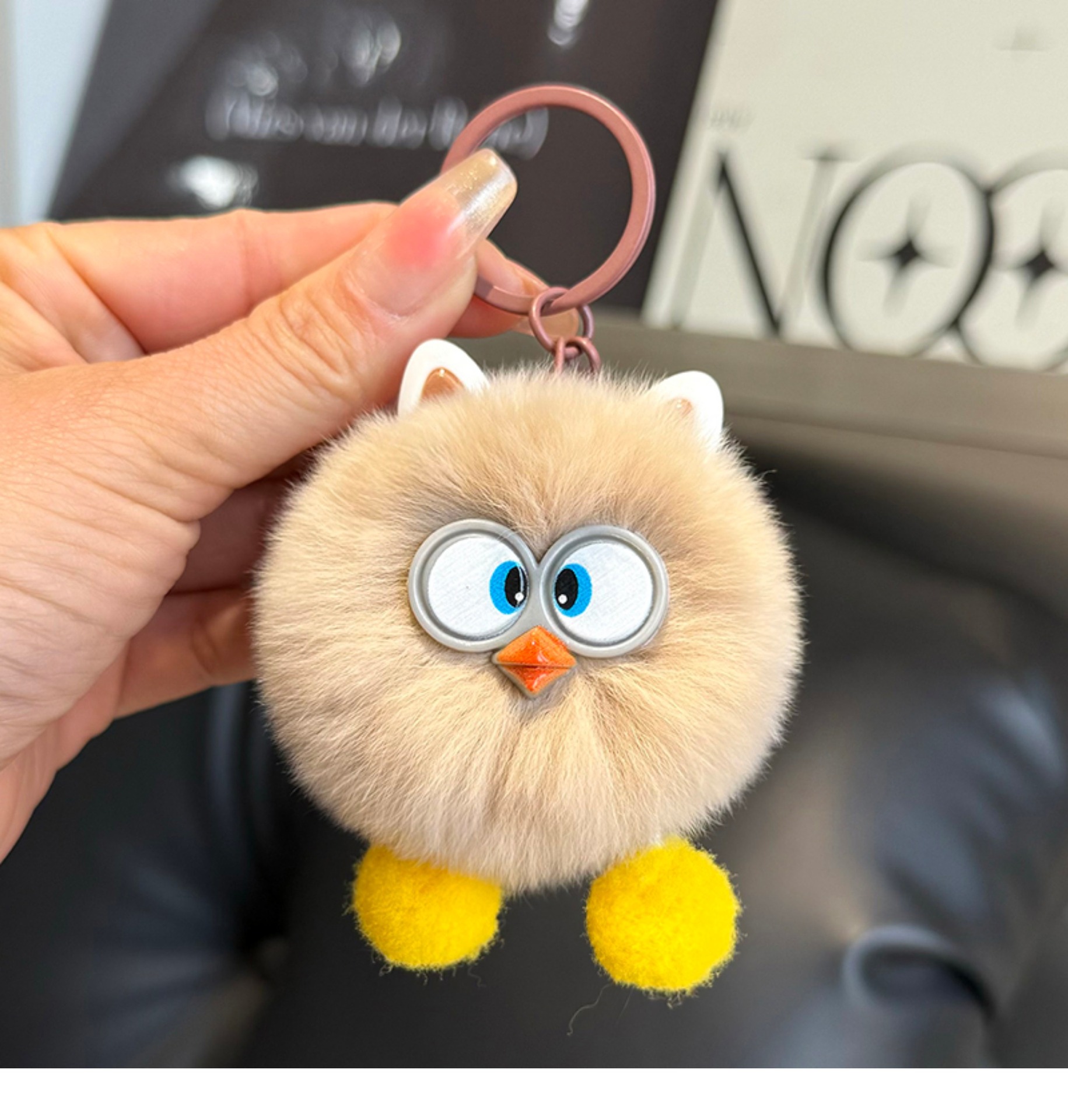 Little Coal Ball Doll Cartoon Car Keychain