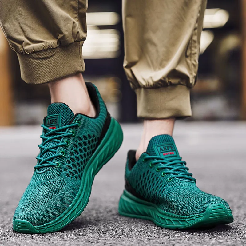 Men's Lightweight Fashion Trendy Sneakers - Green