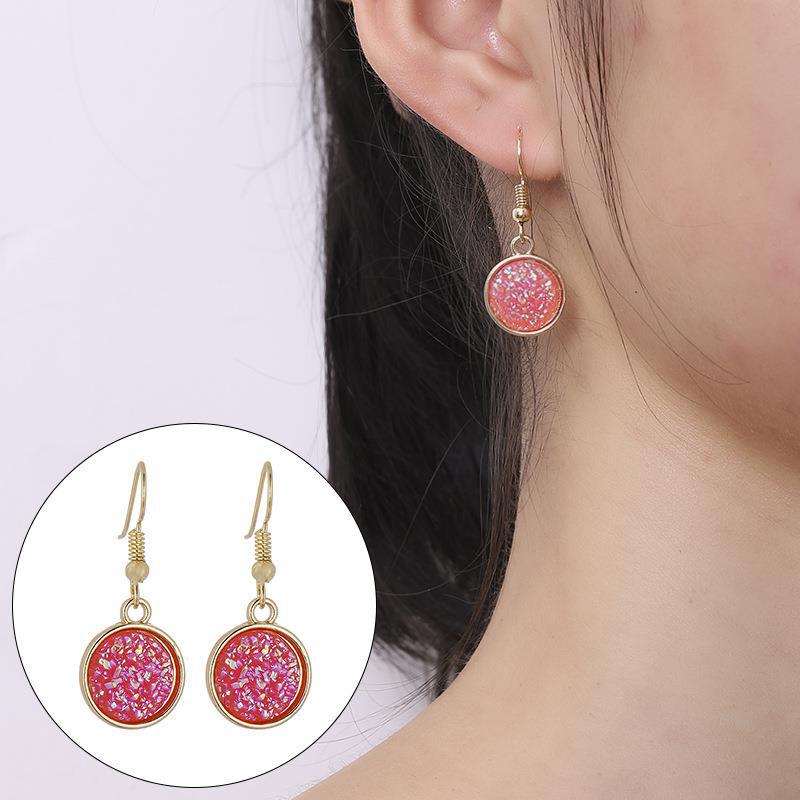 Babys-breath Resin Crystal Cluster Earrings