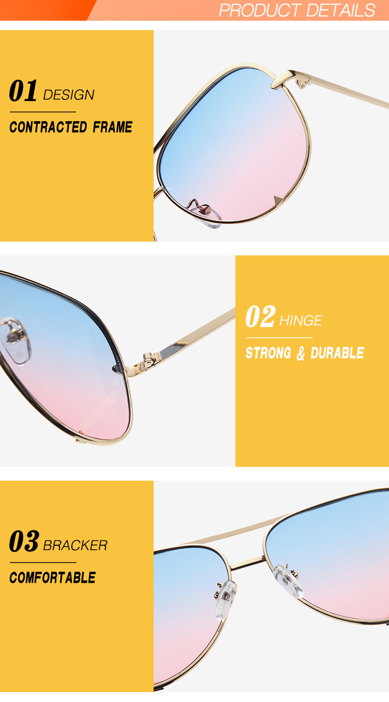 Title 9, Colorful Ocean Film Sunglasses Double Beams Tig...