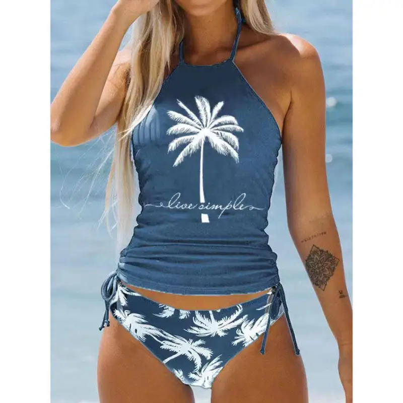 Plus-size Modest Belly-covering Slimming Beach Swimsuit