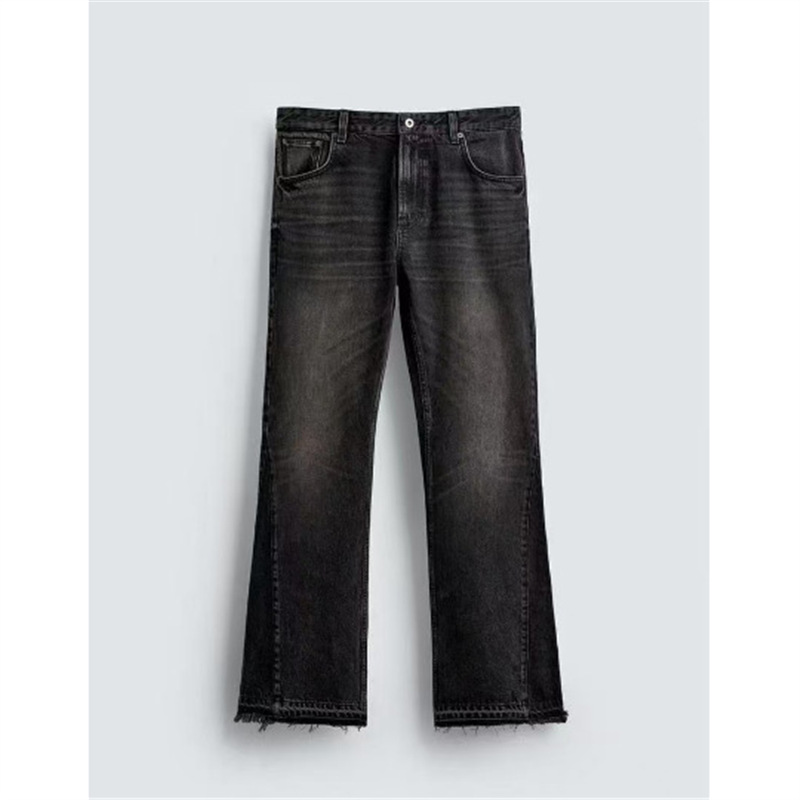 Slim-fit Washed Denim Jeans With Pocket Detailing