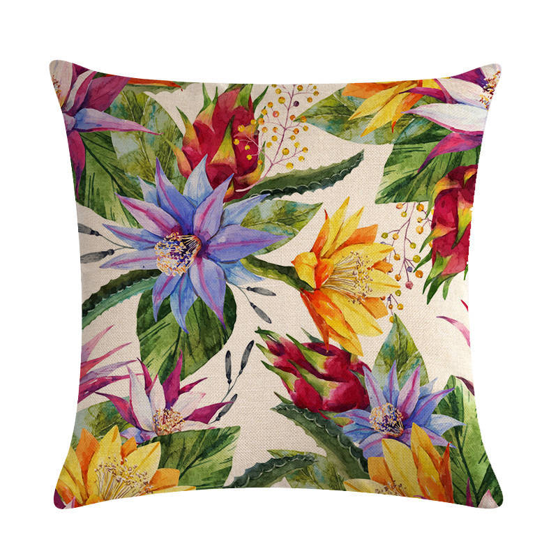 Title 10, Pastoral Style Printing Series Linen Pillow Cover