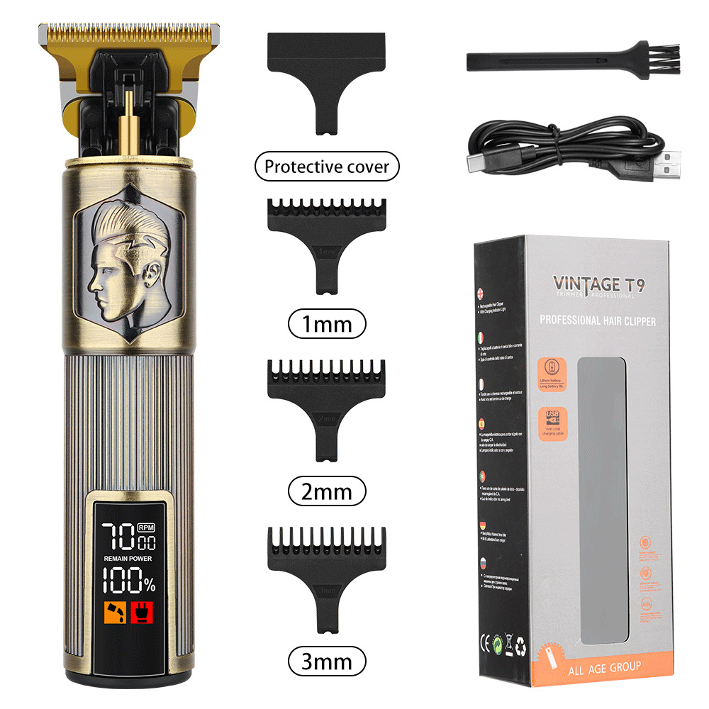 Hair Clipper With LCD Display Dragon And Phoenix