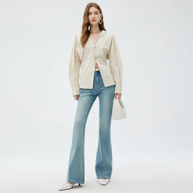 Women's High end Stretch Skinny Jeans Light Blue - Shop at LoveMi