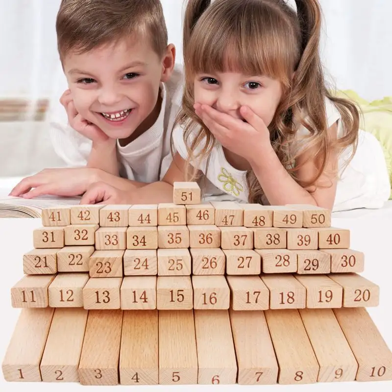 Children's Puzzle Bricks Pro Fun Numerical Jenga