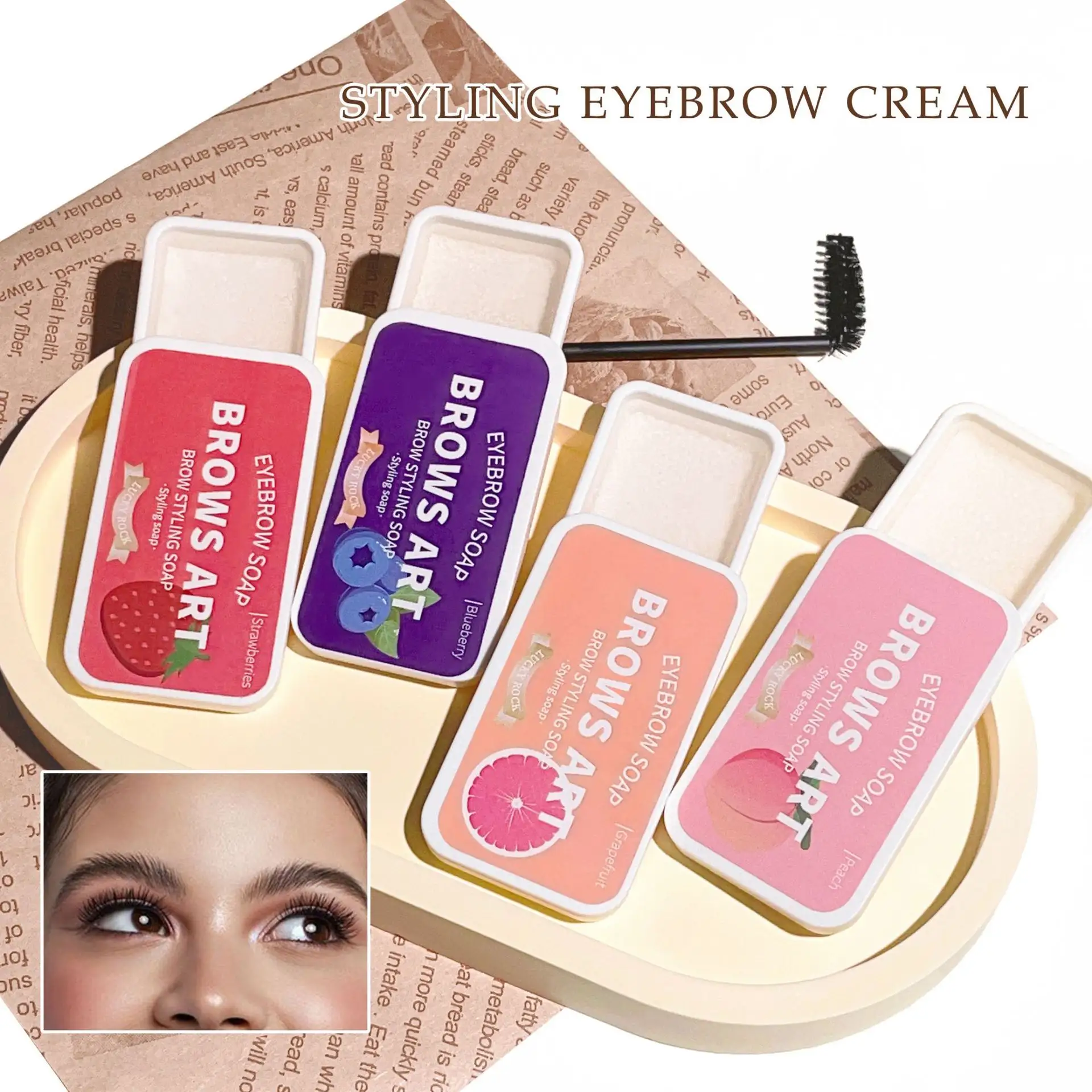 Iron Box Portable Three-dimensional Light Eyebrow Hair