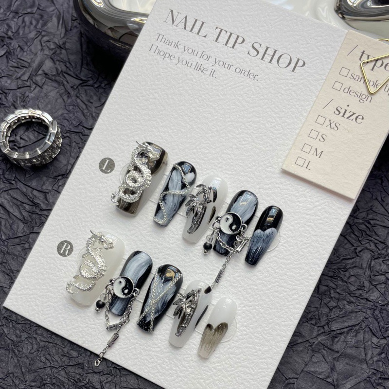 Creative Retro New Chinese-Style Handmade Wearable Nails