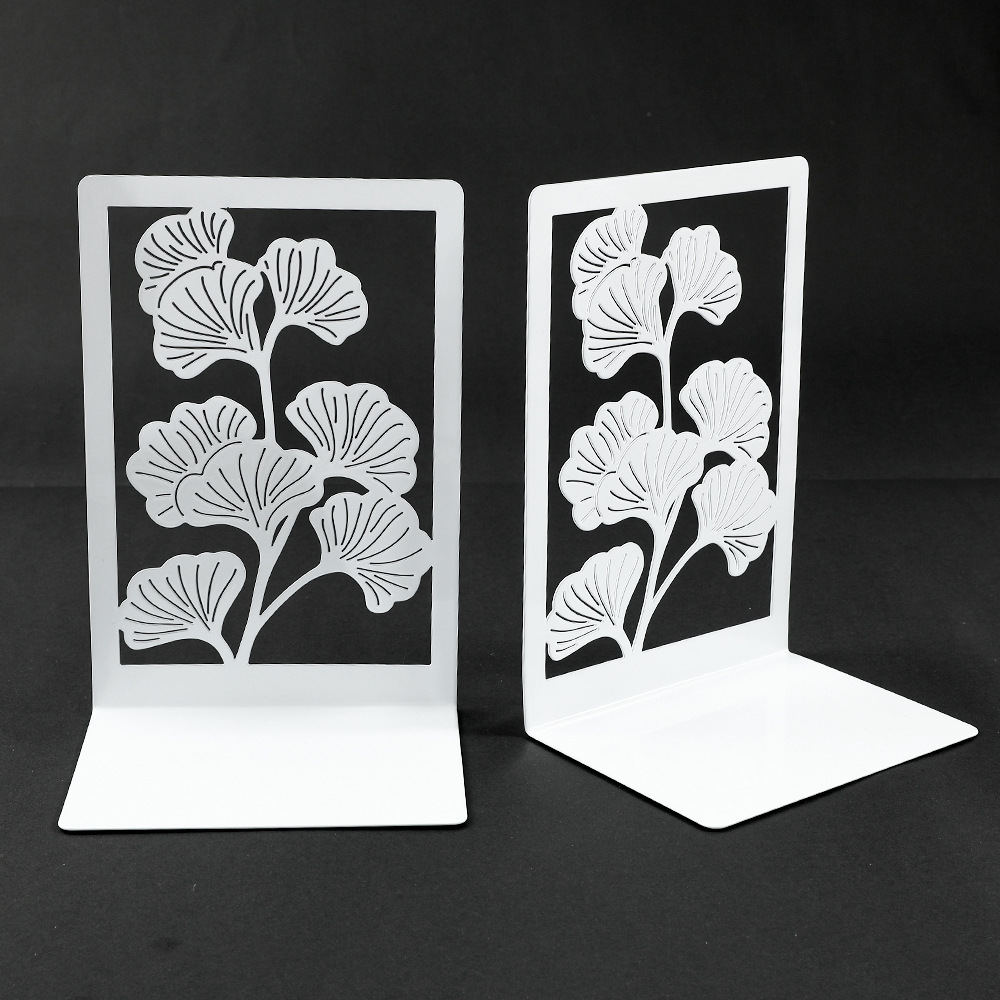Metal Ginkgo Leaf Bookends, Pair, picture 3 of 8