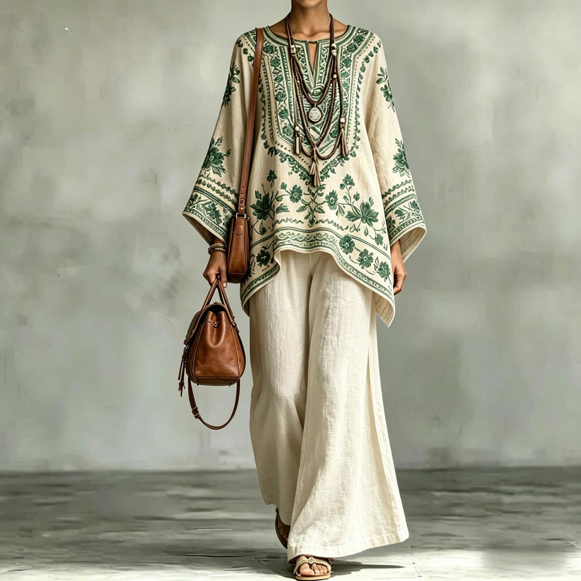 Women's 3D print matching set – style 4 loose-fit long-sleeve and pants