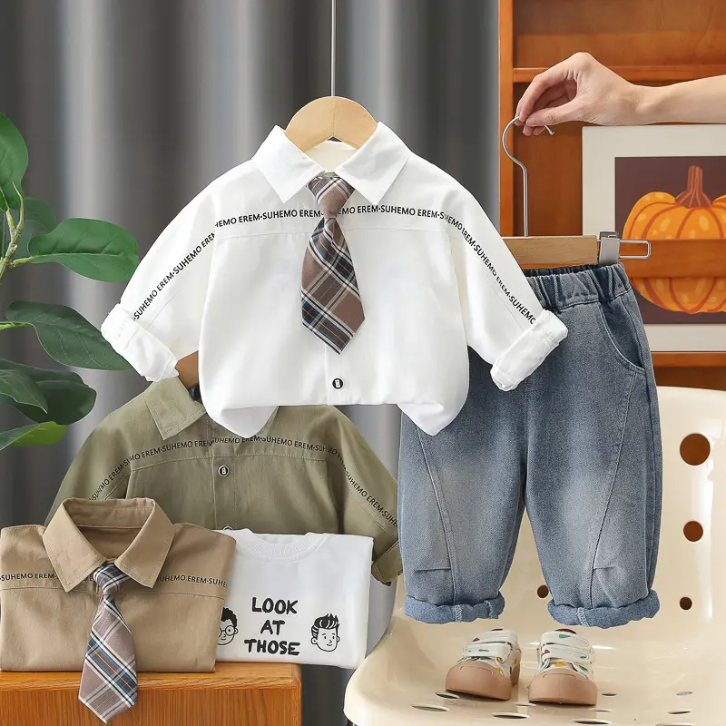 Boys Casual Shirt And Pants Set