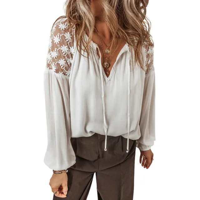 Autumn New Solid Color And V neck Long Sleeve Pullover Lc25128457P1 Xl - Shop at LoveMi
