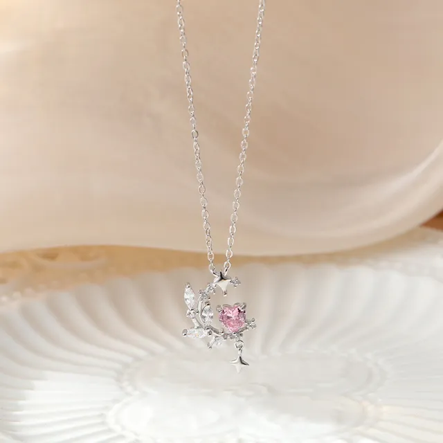 925 Sterling Silver Wizard Thimble Original Classic Clavicle Chain Loving Heart Zircon Wizard Thimble Necklace - Shop at LoveMi